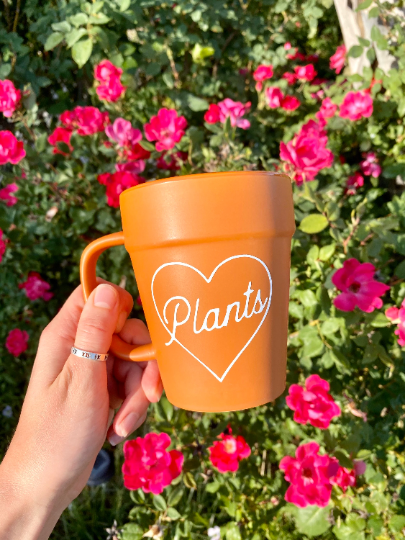 Plants Heart Terracotta Pot Mug, Plant Lover Gift, Plant Gifts, Plant Lady, Gifts for Her, Planter, Succulents, Valentine's Day Gifts