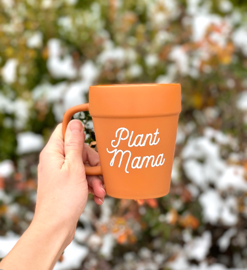 Plant Mama Terracotta Pot Mug, Plant Lover Gift, Plant Gifts, Plant Mom, Planter, Succulents