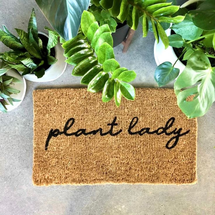 Plant Lady Doormat, Plants, Home Decor, Home and Patio Decor, Home Accents, Funny Doormats, Cute Doormats, Patio and Garden