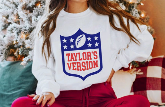 Taylor's Version Football Sweatshirt, Swiftie, Football Game Shirt, Long Sleeve