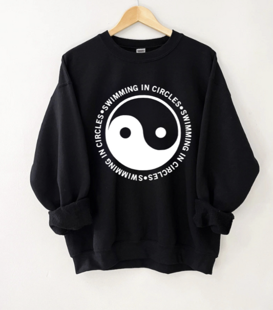 Yin and Yang Swimming Mac Miller Sweatshirt, Long Sleeve Shirt, Cozy Sweater, Gifts for Him, Gifts for Her, Valentine's Day