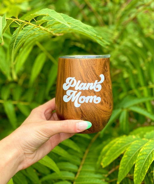 Plant Mom Coffee Tumbler, Wine Tumbler, Water Tumbler, Cup, Insulated Tumbler Glass, Plant Gifts, Plant Lovers, Gifts for Her