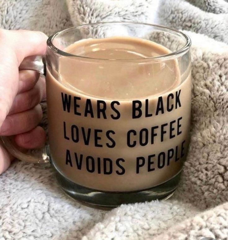 Wears Black, Loves Coffee, Avoids People Funny Mug