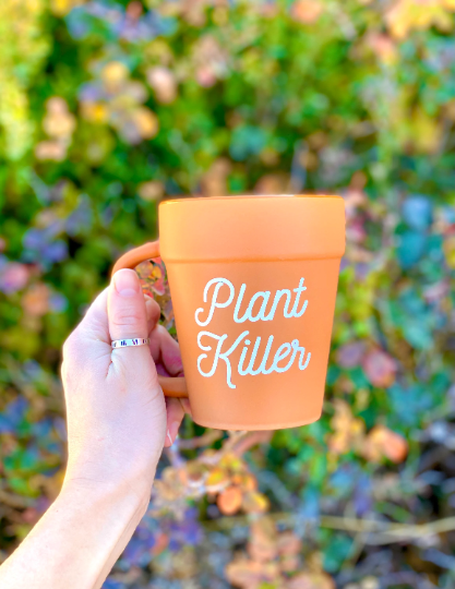 Plant Killer Terracotta Pot Mug, Plant Lover Gift, Plant Gifts, Plant Lady, Gifts for Her, Planter, Succulents