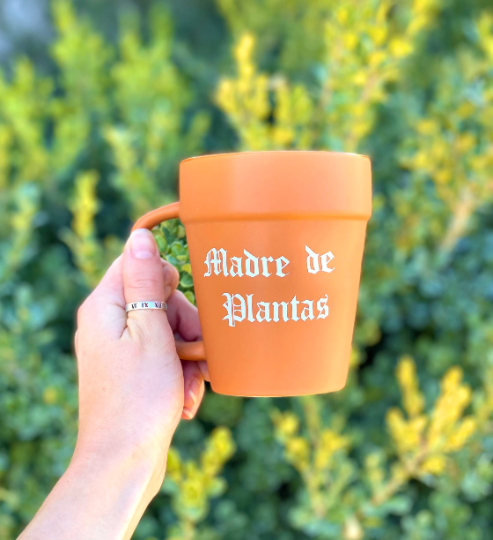 Madre de Plantas Terracotta Pot Mug, Plant Lover Gift, Plant Gifts, Plant Lady, Gifts for Her, Planter, Succulents, Valentine's Day Gifts