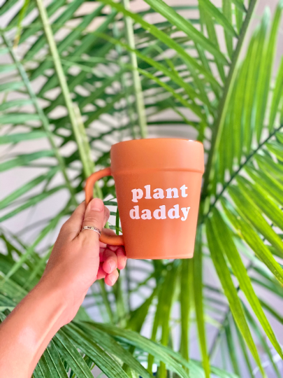 Plant Daddy Terracotta Pot Mug, Plant Lover Gift, Plant Gifts, Plant Dad, Gifts for Him, Planter, Succulents