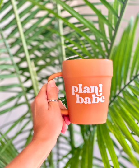 Plant Babe Terracotta Pot Mug, Plant Lover Gift, Plant Gifts, Plant Lady, Gifts for Her, Planter, Succulents