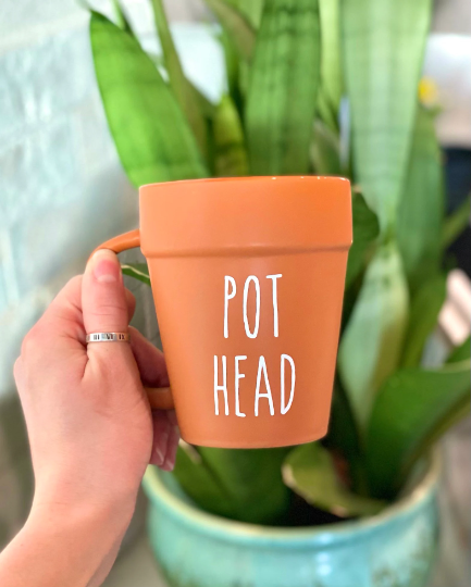 Pot Head Terracotta Pot Mug, Plant Lover Gift, Plant Gifts, Plant Mom, Planter, Succulents, Coffee Mug