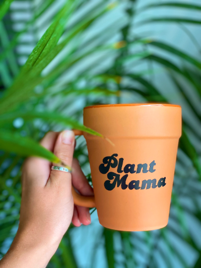 Plant Mama Terracotta Pot Mug, Plant Lover Gift, Plant Gifts, Plant Lady, Gifts for Her, Planter, Succulents