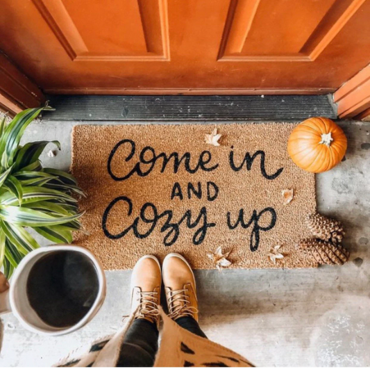 Come on In and Cozy Up Doormat, Home Decor, Home and Patio Decor, Home Accents, Funny Doormats, Cute Doormats, Patio and Garden