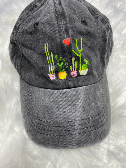 Plant Baseball Hat, Plant Lady, Succulents, Cute Hats, Baseball Cap, Gifts for Her