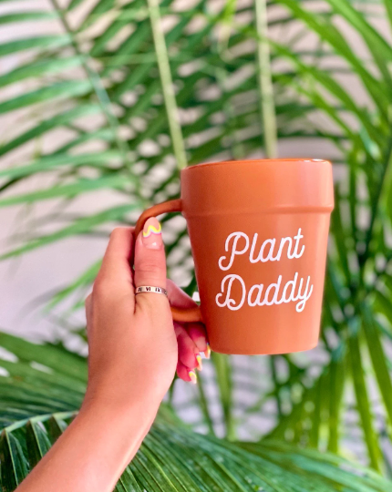 Plant Daddy Terracotta Pot Mug, Plant Lover Gift, Plant Gifts, Plant Dad, Planter, Succulents, Father's Day